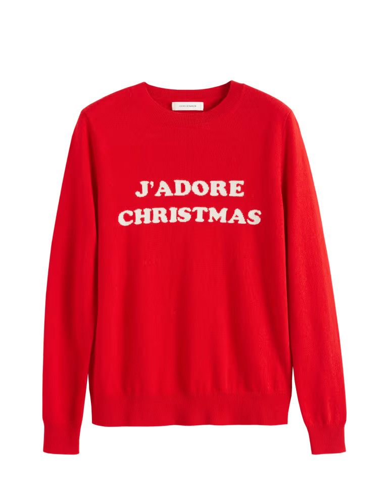 Cashmere Rich J'Adore Christmas Jumper | Marks and Spencer CA