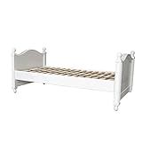 Plank & Beam Decorative Curve Platform Bed, Twin, White | Amazon (US)