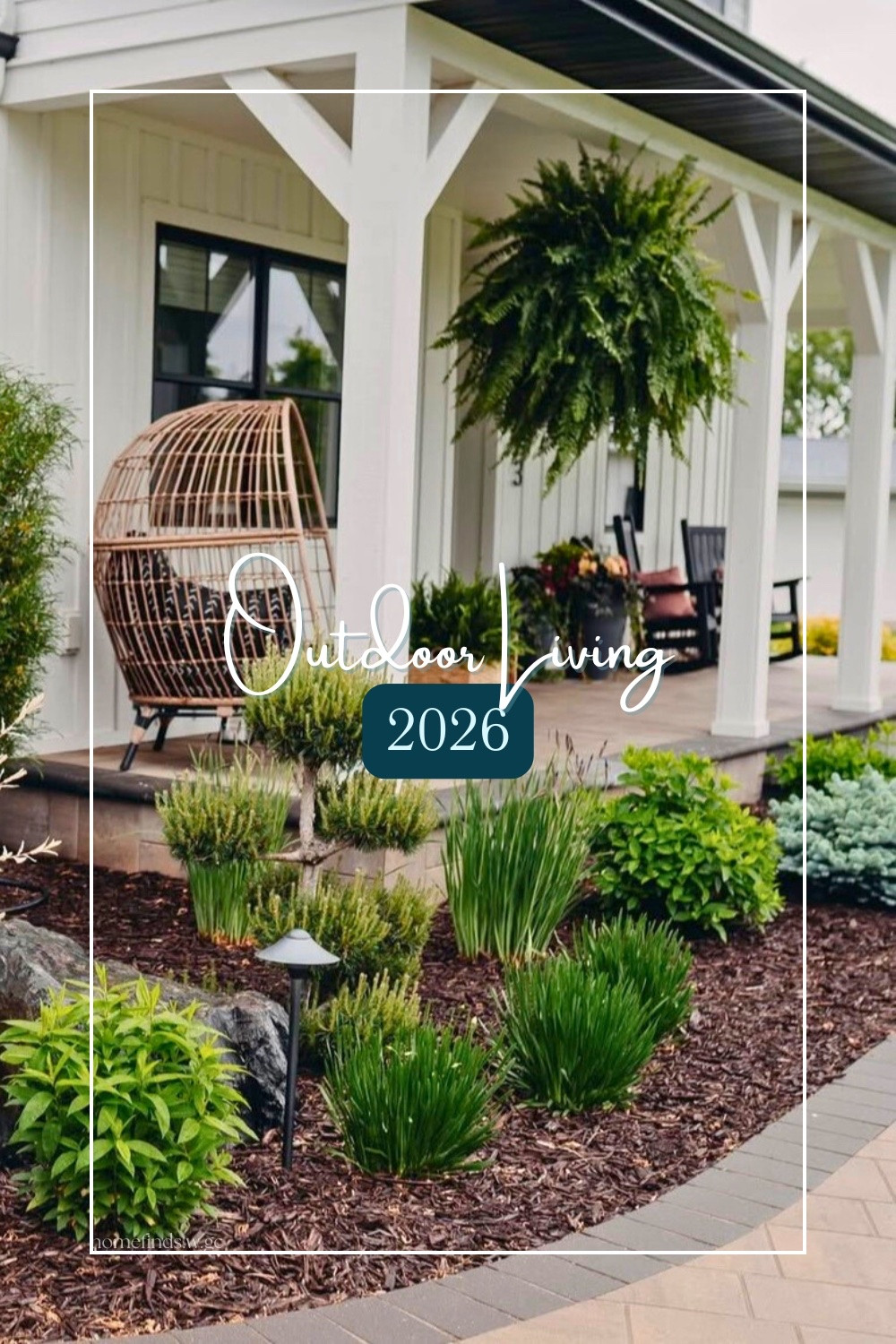 Charming front porch with lush landscaping, cozy seating, and a statement  chair 🌿✨ The perfect outdoor retreat for slow mornings and summer evenings.

#FrontPorchStyle #OutdoorLiving #PorchInspo #GardenDesign #BackyardInspiration #CozyOutdoorSpace #PorchDecor #CurbAppeal #OutdoorRetreat #LTKhome

#LTKHome #LTKSpringSale #LTKSeasonal