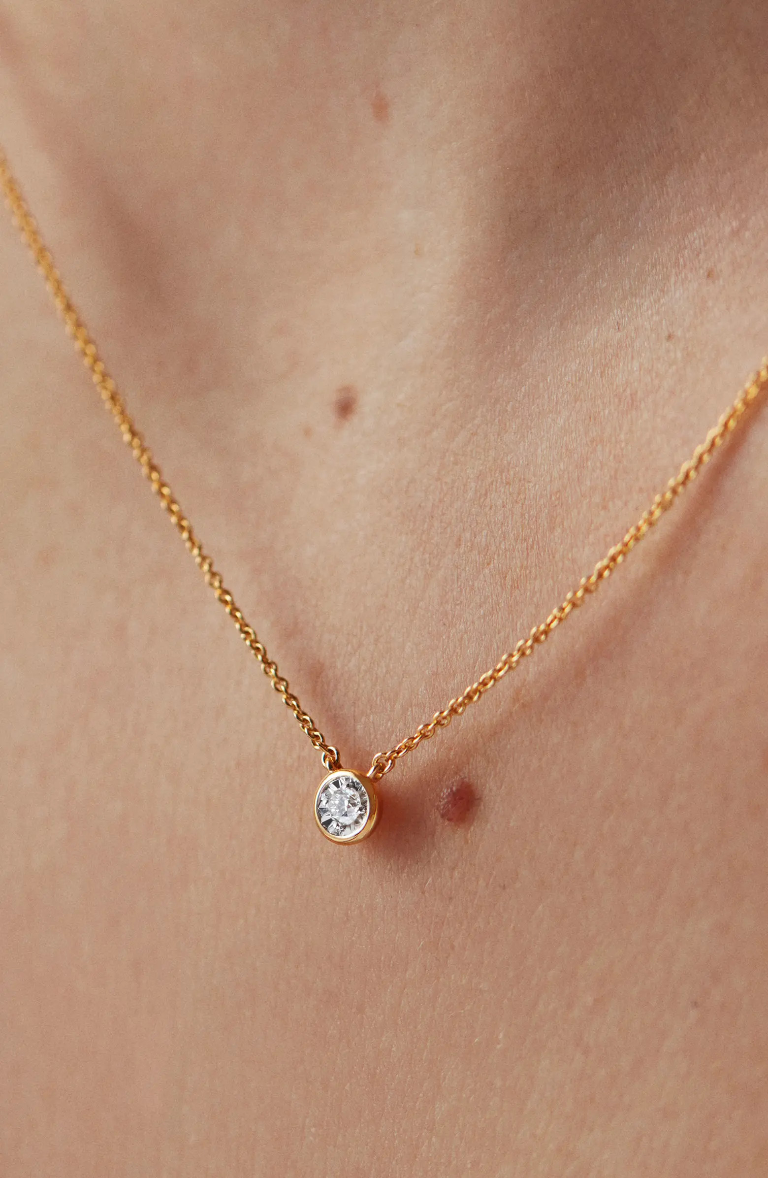 Monica Vinader Diamond Solitaire Pendant Necklace | Nordstrom | Nordstrom