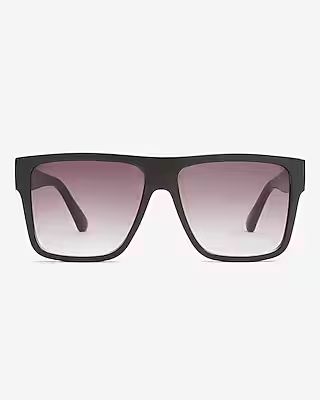 Square Shield Thick Frame Sunglasses | Express