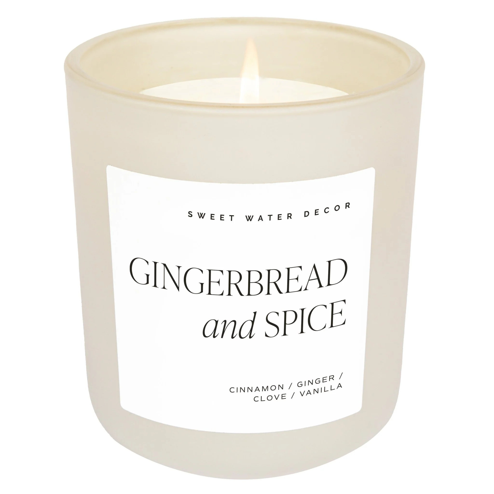 Gingerbread and Spice Soy Candle - Tan Matte Jar - 15 oz | Sweet Water Decor, LLC