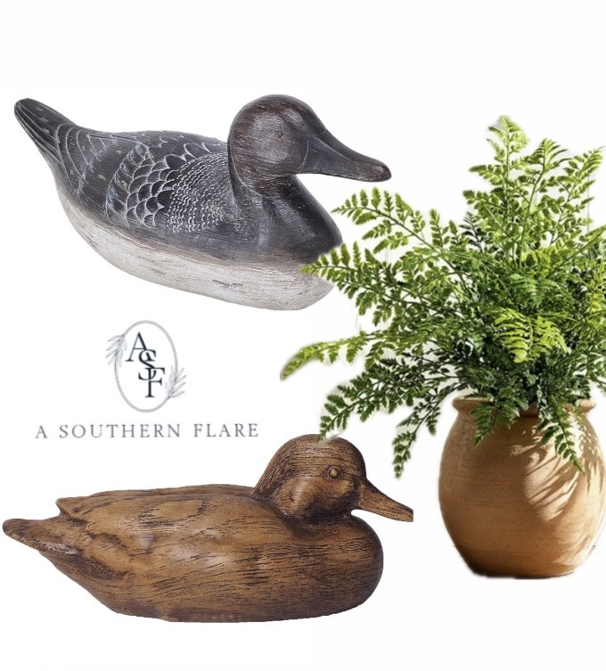 Add a touch of nature to your home with these charming duck statues. Perfect for any space! #HomeDecor #RusticTouch