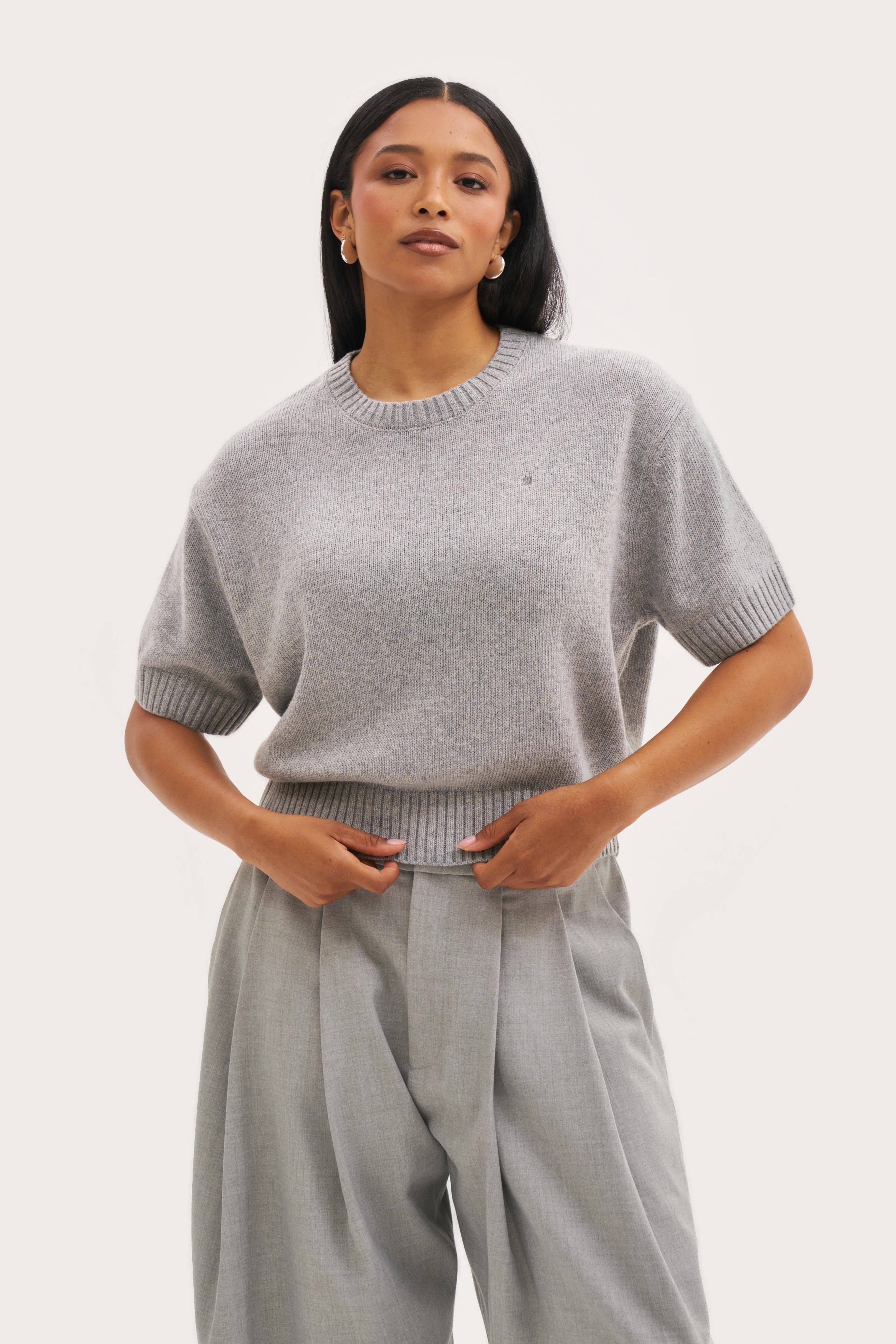Sofia Knit Sweater - Grey | Maebe