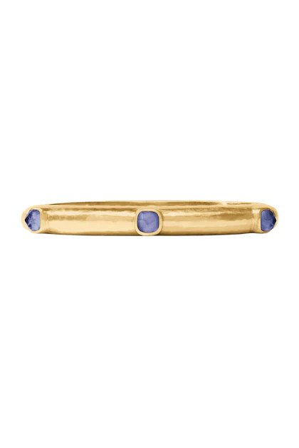 Julie Vos Catalina Iridescent Tanzanite Blue Hinge Bangle Bracelet | The Willow Tree