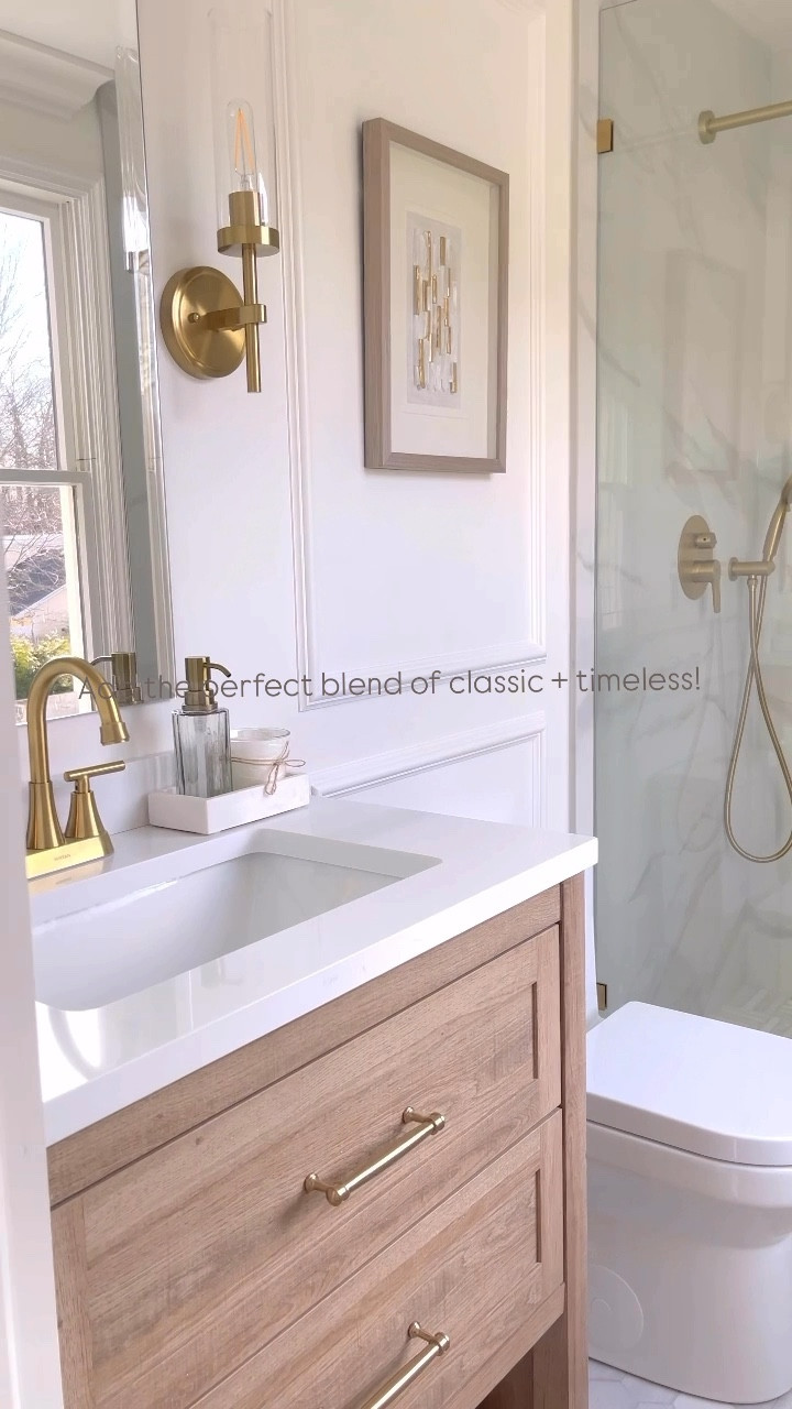 Just because a space is smaller doesn’t mean it can’t feel luxurious!✨

✨ BEFORE + AFTER at The Hargrove House  — The Transformation Tour continues!



✨ SAVE for inspo, SHARE with a friend, and FOLLOW along as we turn houses into homes and share ideas and resources to help you create your own dream home! ❤️

Tile is from @flooranddecor (Andover, Dolomite and Iceberg Hex)

Paint is BM Simply White

Stay tuned for more from The Hargrove House Transformation Tour as well as updates on the progress from The House on Long Pond, which is coming very soon! 💃🏻



.
.
.
.

#ltkhome #ltkhomedecor #vanity 
#thehargrovehouse #bathroomdecor #smallbathroomdesign #longislandhomesforsale 
#turninghousesintohomes #flippinghouses #homeswithpurpose #longislandrealestate #notyouraverageflip
#bathroomtransformation #tiletransformation #bathroomdesign #tiledesign #flooranddecor #interiordesign #classicmodern #marbletile #classicmodernstyle #bhghome #longislandhomes  #bathroomtile #neutraltile 

#LTKHome