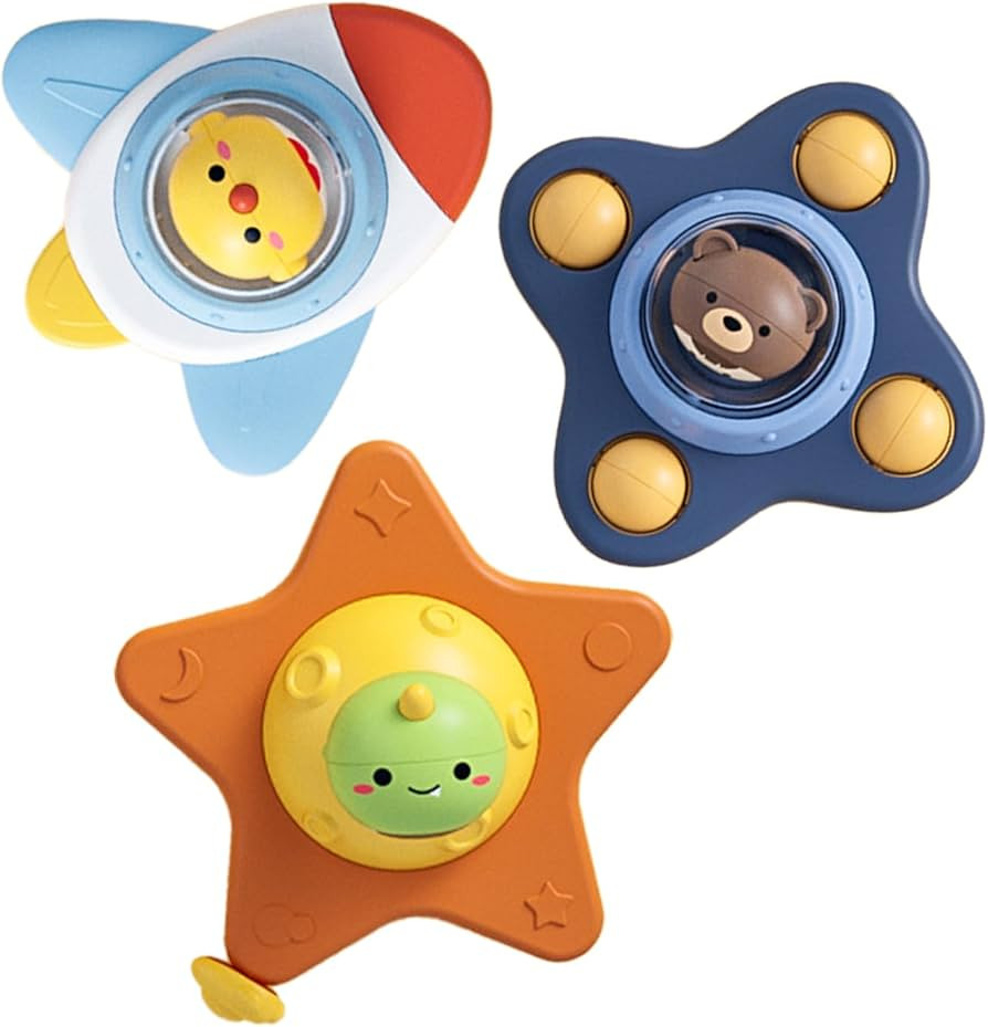 3PCS Suction Cup Spinner Toy for Toddlers,Travel Spinning Toys Sensory Toys for Babies,Bath Toy B... | Amazon (US)
