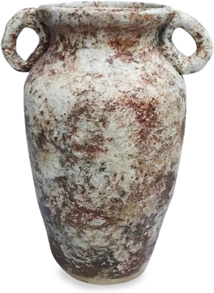 ﻿﻿﻿roro Rustic Brown Handmade Ceramic Antique Style Vase with Ear, 7 inch | Amazon (US)