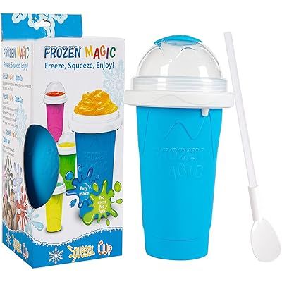 Magic Slushy Maker Squeeze Cup Slushie Maker, Homemade Milk Shake Maker Cooling Cup Squee DIY it for | Amazon (US)