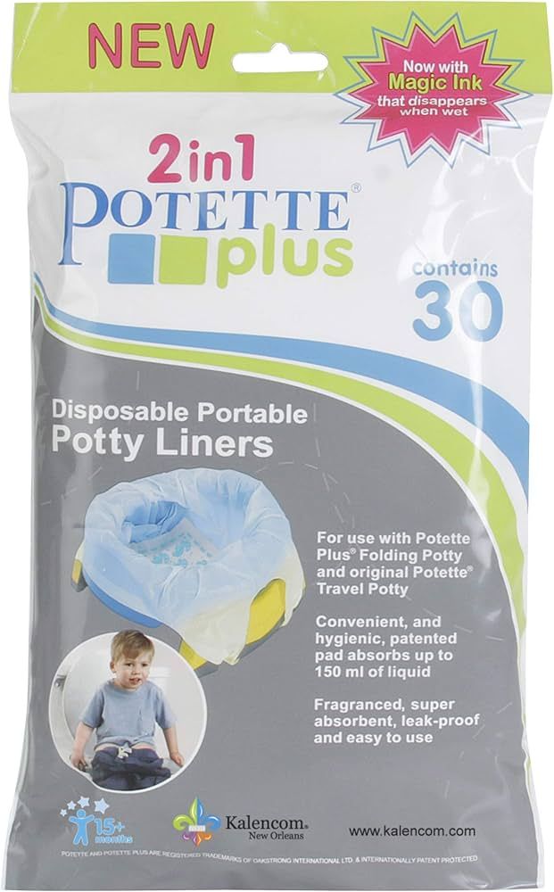 Kalencom Potette Plus Potty Seat Liners with Magic Disappearing Ink, 30 Count | Amazon (US)