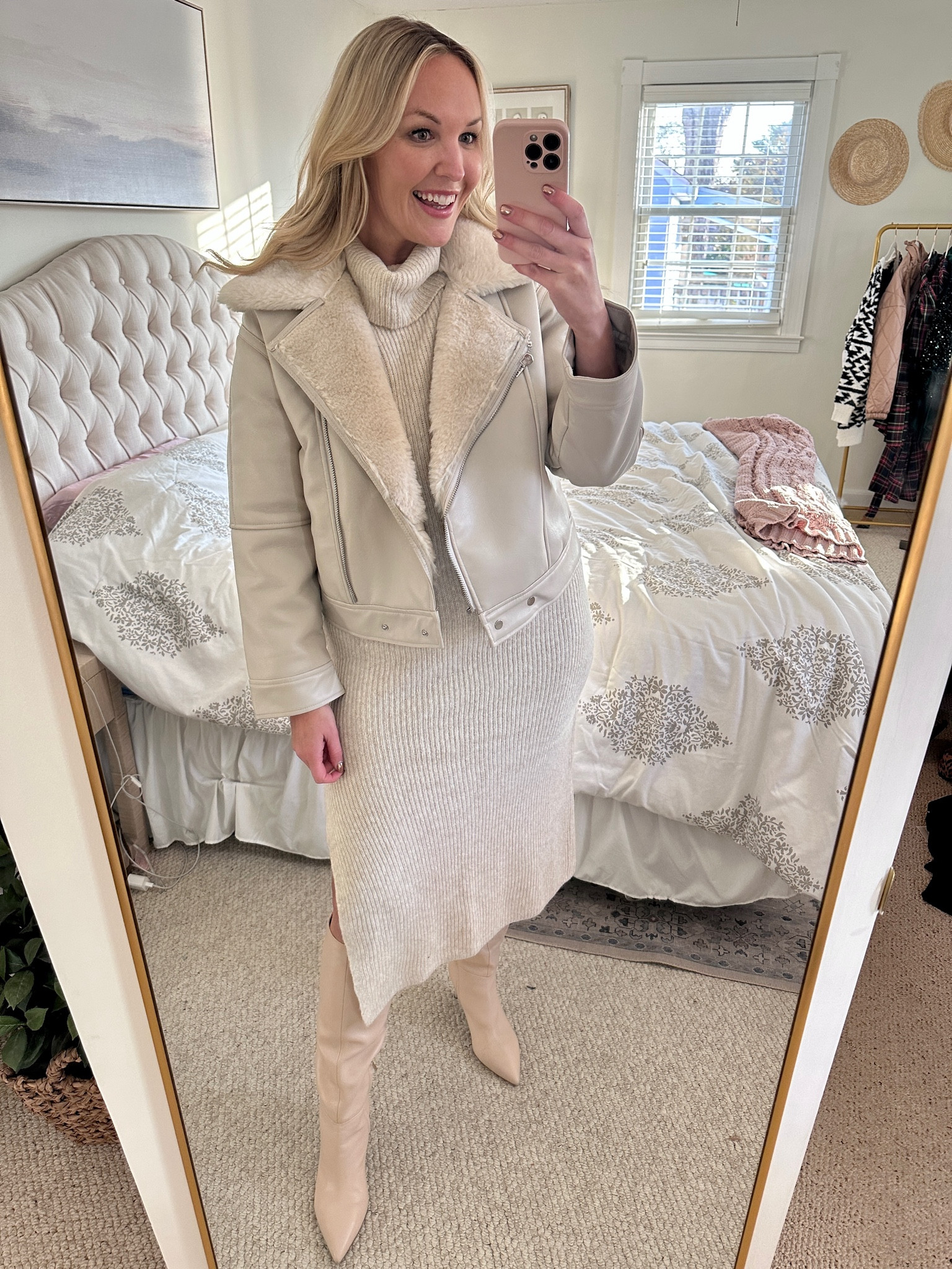 Neutral outfit - winter outfit - sweater dress - neutral
Coat

#LTKmidsize #LTKparties #LTKsalealert