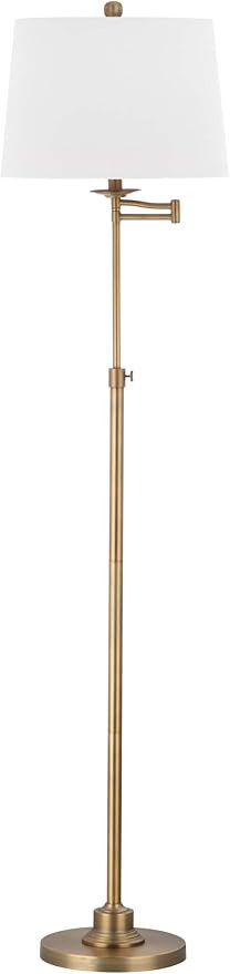 SAFAVIEH Lighting Collection Nadia Traditional Farmhouse Swivel Swing Arm Gold 64-inch Adjustable... | Amazon (US)