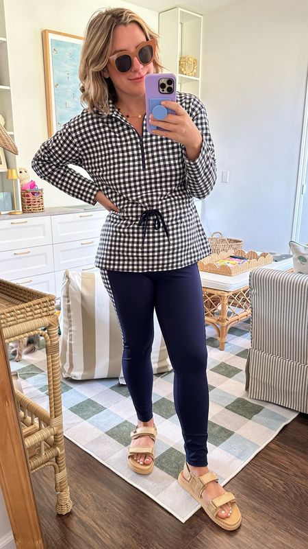 Loving this cute lounge set from Draper James. Wearing a medium in the top and a large in the leggings. They’re nice and high rise! 

#LTKhome #LTKsalealert #LTKmidsize