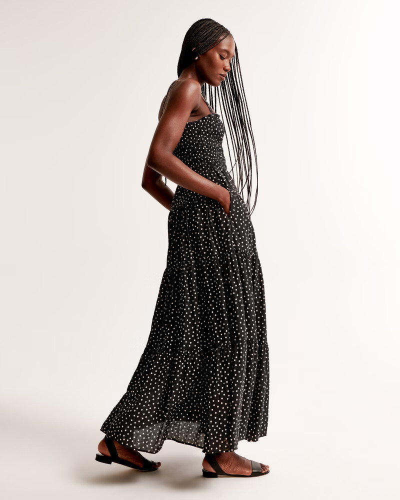 Smocked Bodice Maxi Dress | Abercrombie & Fitch (US)