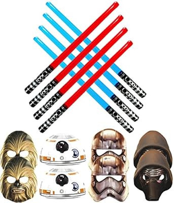Star Wars Battling Party Pack - 8 Party Masks (2 Captain Phasma - 2 Chewbacca - 2 Kylo Ren And 2 ... | Amazon (US)