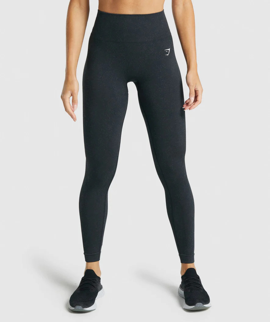 Gymshark Adapt Fleck Seamless Leggings - Mineral | Black | Gymshark US
