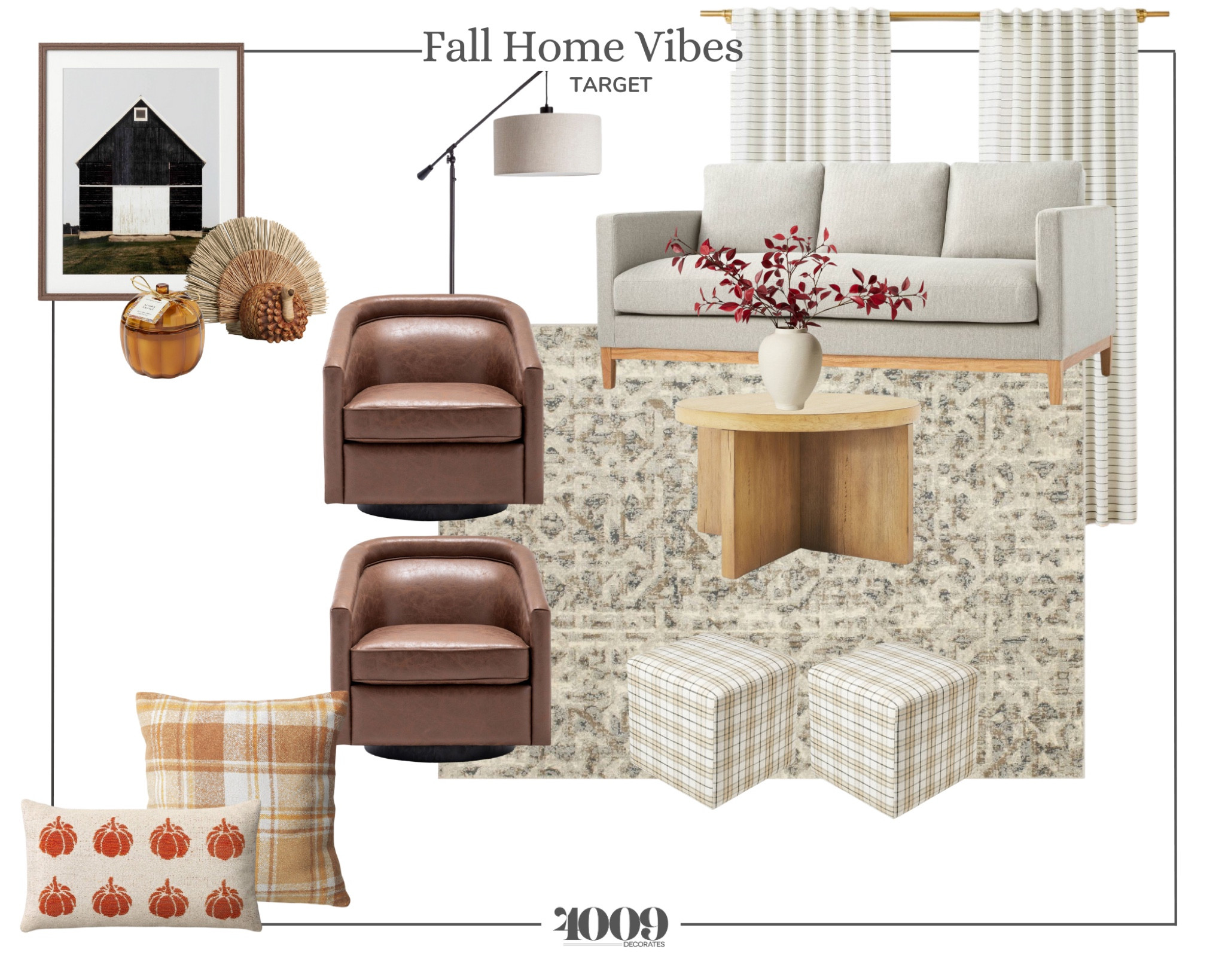 Fall home vibes from Target. 

#falllivingroom
#falldecor
#fallinspo
#livingroomdesign
#leathechair
#fallpillows
#coffeetable
#fallottoman
#fallart
#curtains

#LTKSeasonal #LTKfamily #LTKhome