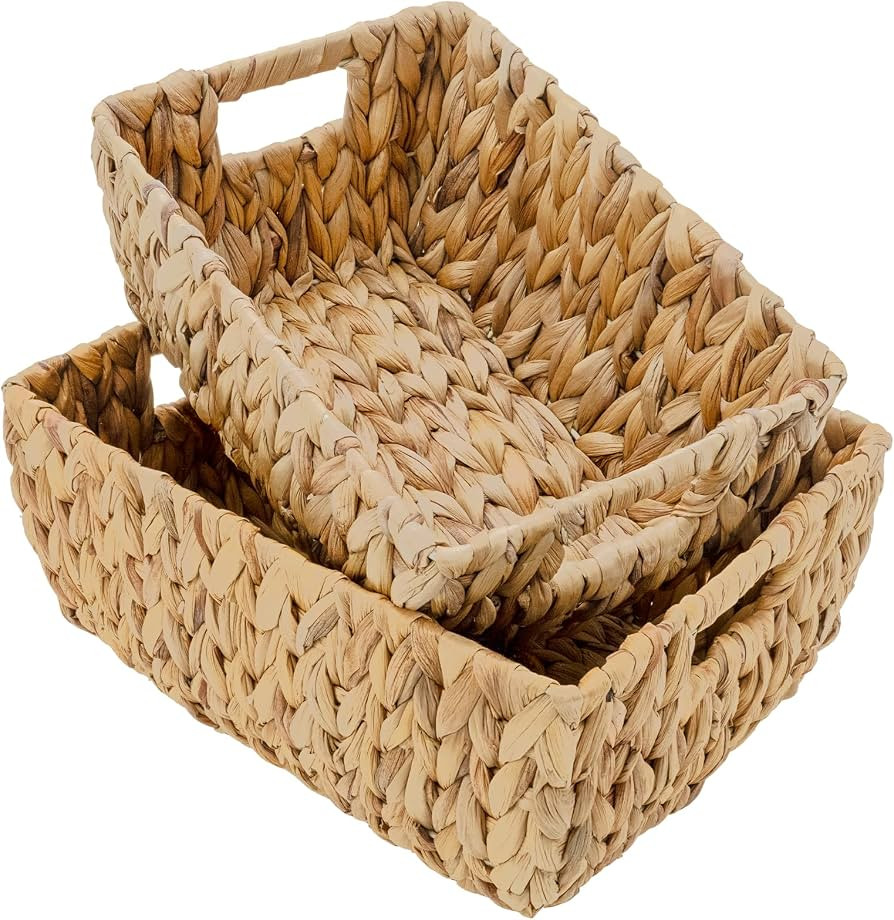 StorageWorks Wicker Baskets for Organizing, Handwoven Storage Basket with Built-in Handles, Water... | Amazon (US)