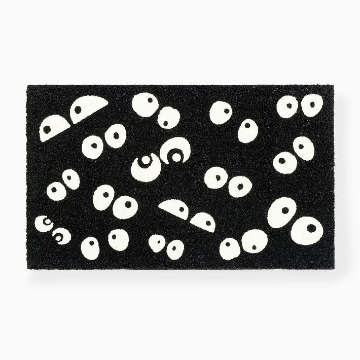 Ed Emberley Glow-in-the-Dark Eyes Doormat | West Elm (US)