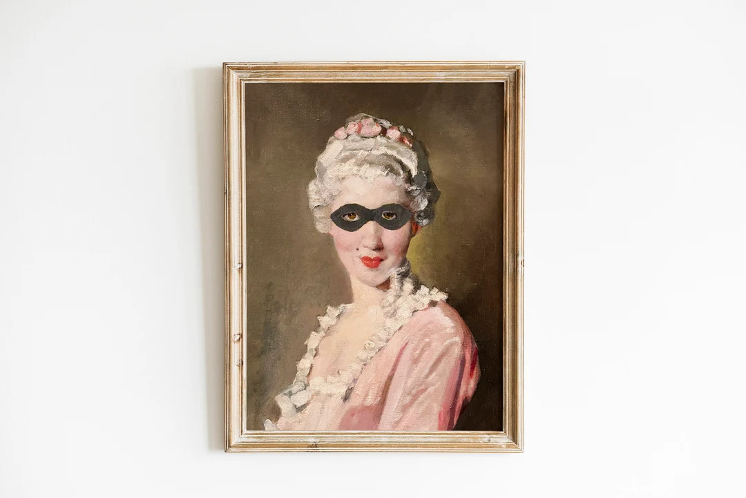 Custom Antique Halloween Portrait French Portrait Oil Painting Modern Farmhouse Home Decor Hallow... | Etsy (US)