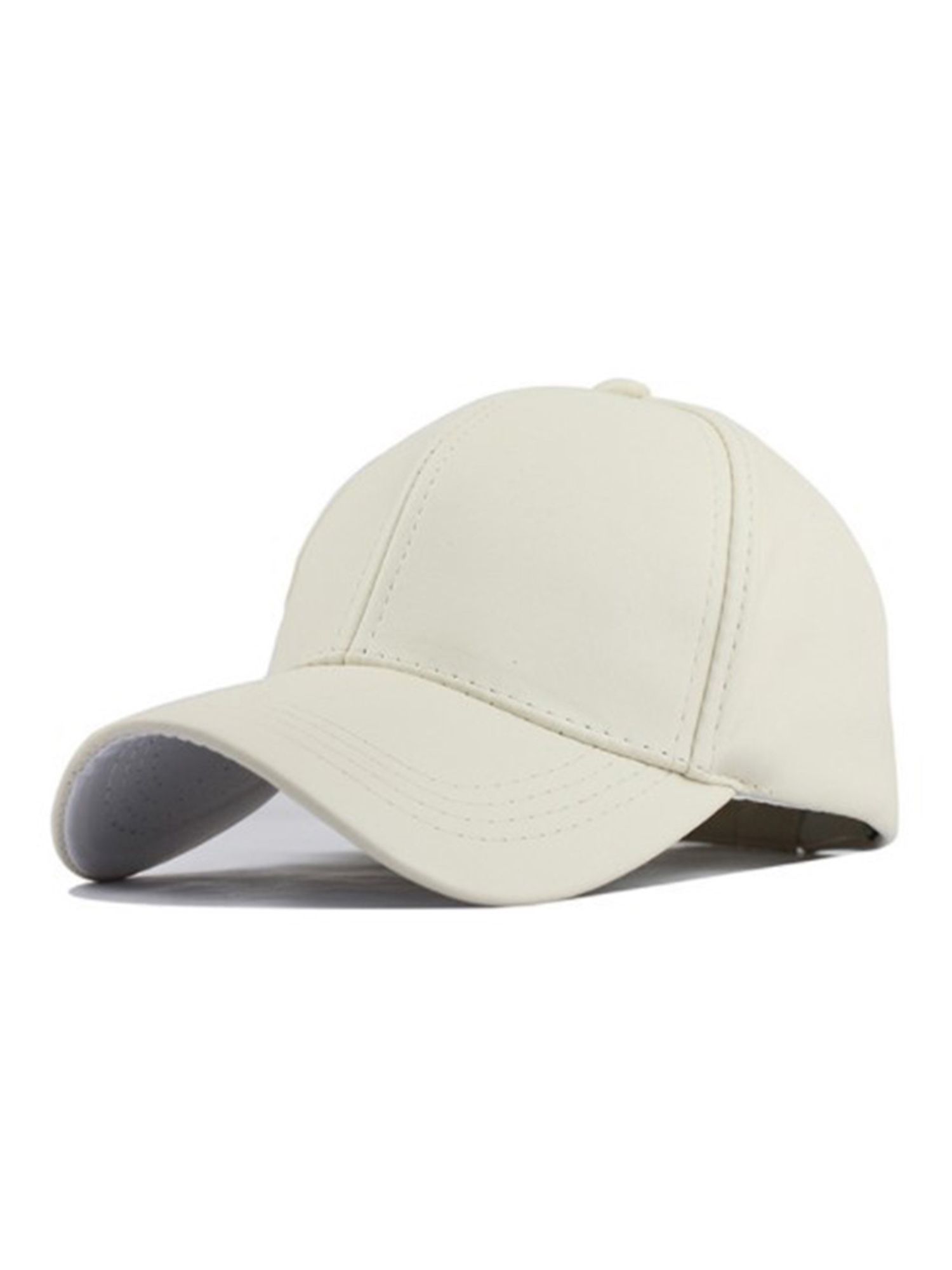 ANYSENSEPS Men Solid Faux Leather Baseball Cap Adjustable Trucker Hat Sport Sun Cap | Walmart (US)