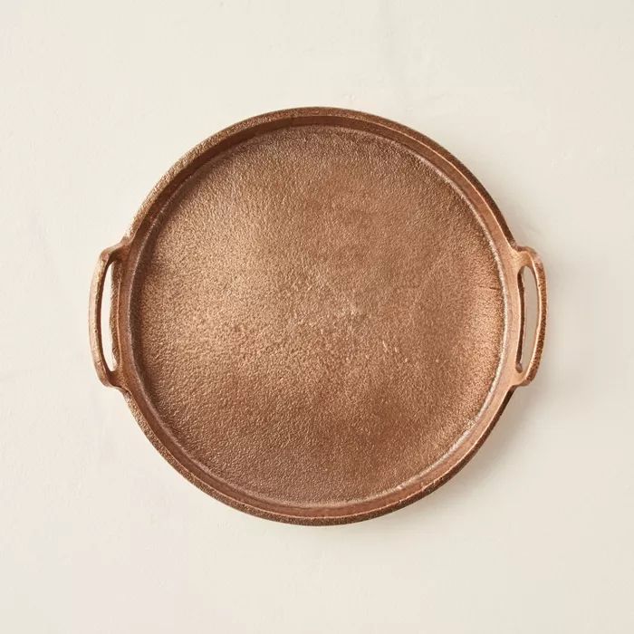 7" Round Metal Catchall Tray Antique Copper - Hearth & Hand™ with Magnolia | Target