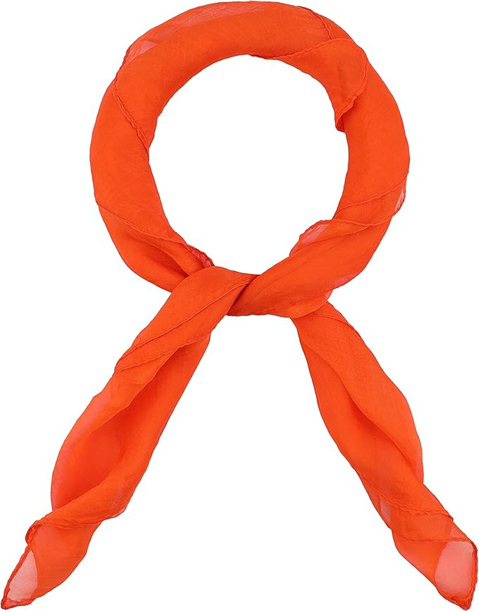 1950s Square Chiffon Scarf Sheer Square Neck Head Scarfs for Women,girls,ladies | Amazon (US)