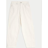 M&S High Waisted Carrot Leg Ankle Grazer Jeans Ecru | Marks & Spencer (UK)