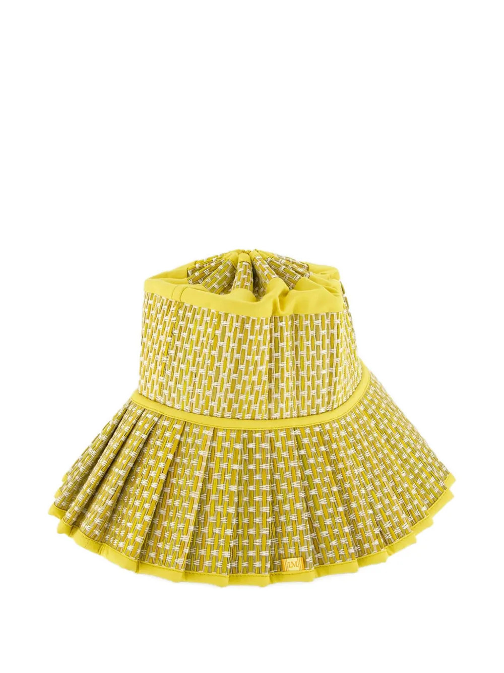 Lorna Murray pleated bucket hat - Yellow | Farfetch Global