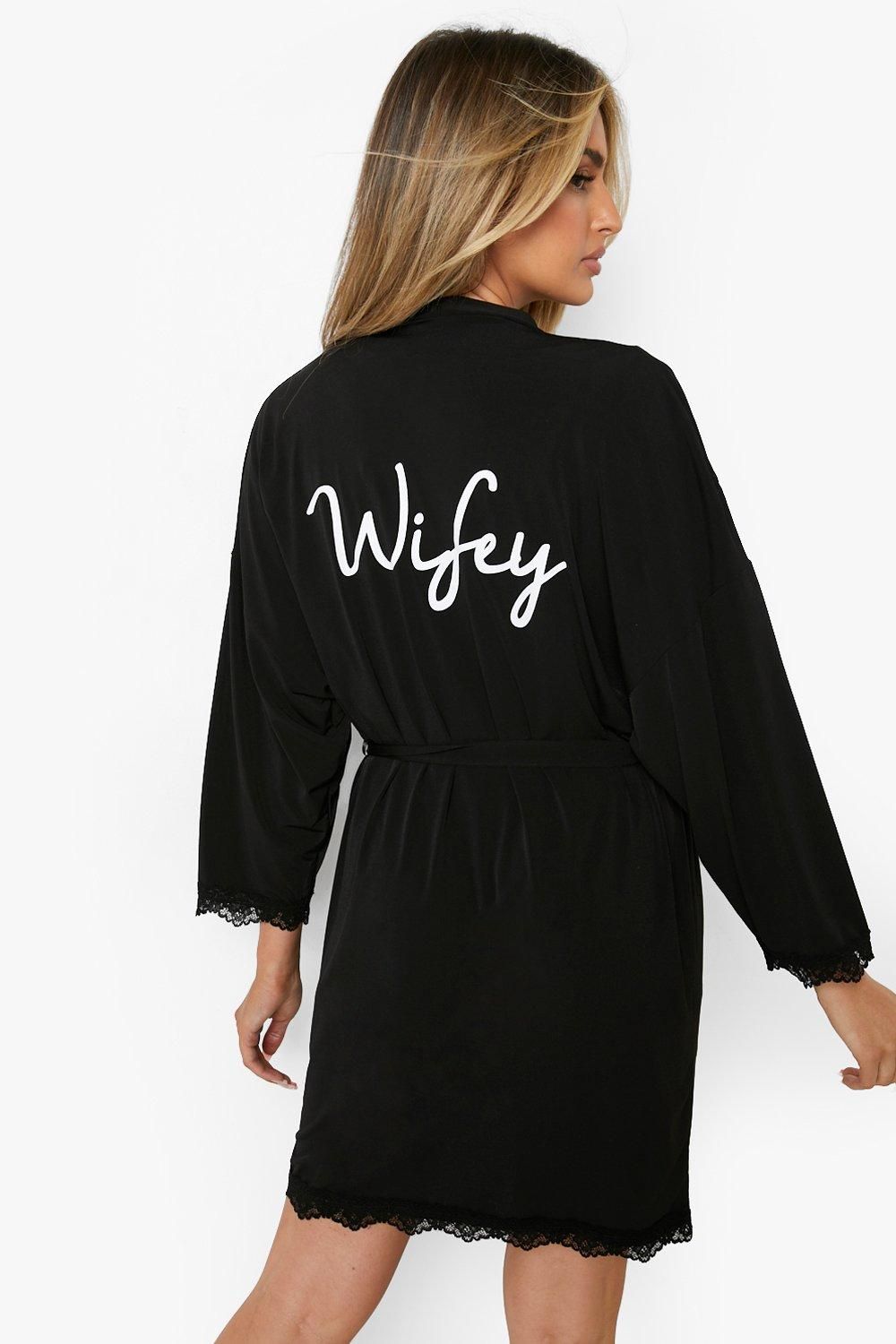 Wifey Lace Robe | Boohoo.com (US & CA)