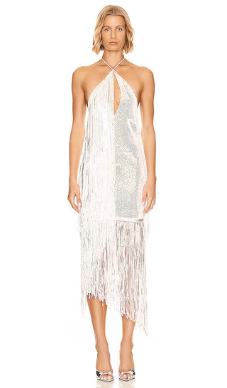 Mini Fringe Dress in Bright White | Revolve Clothing (Global)