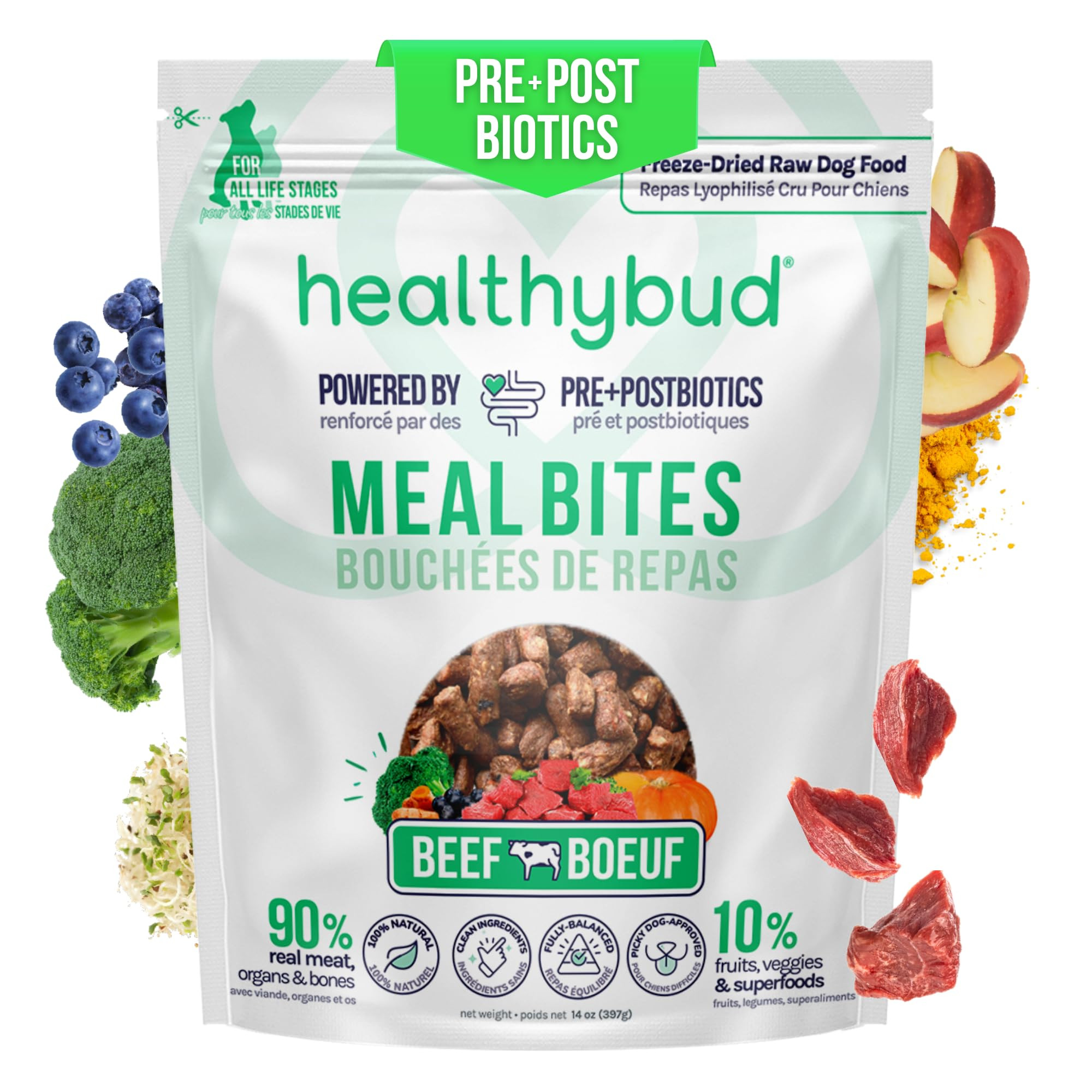 healthybud Raw Dog Food, Freeze Dried Beef Bites, Grain Free Puppy Food, Human Grade, High Protei... | Amazon (US)