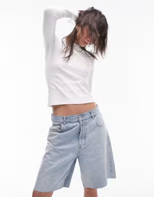 Topshop long sleeve everyday tee in white - WHITE | ASOS (Global)