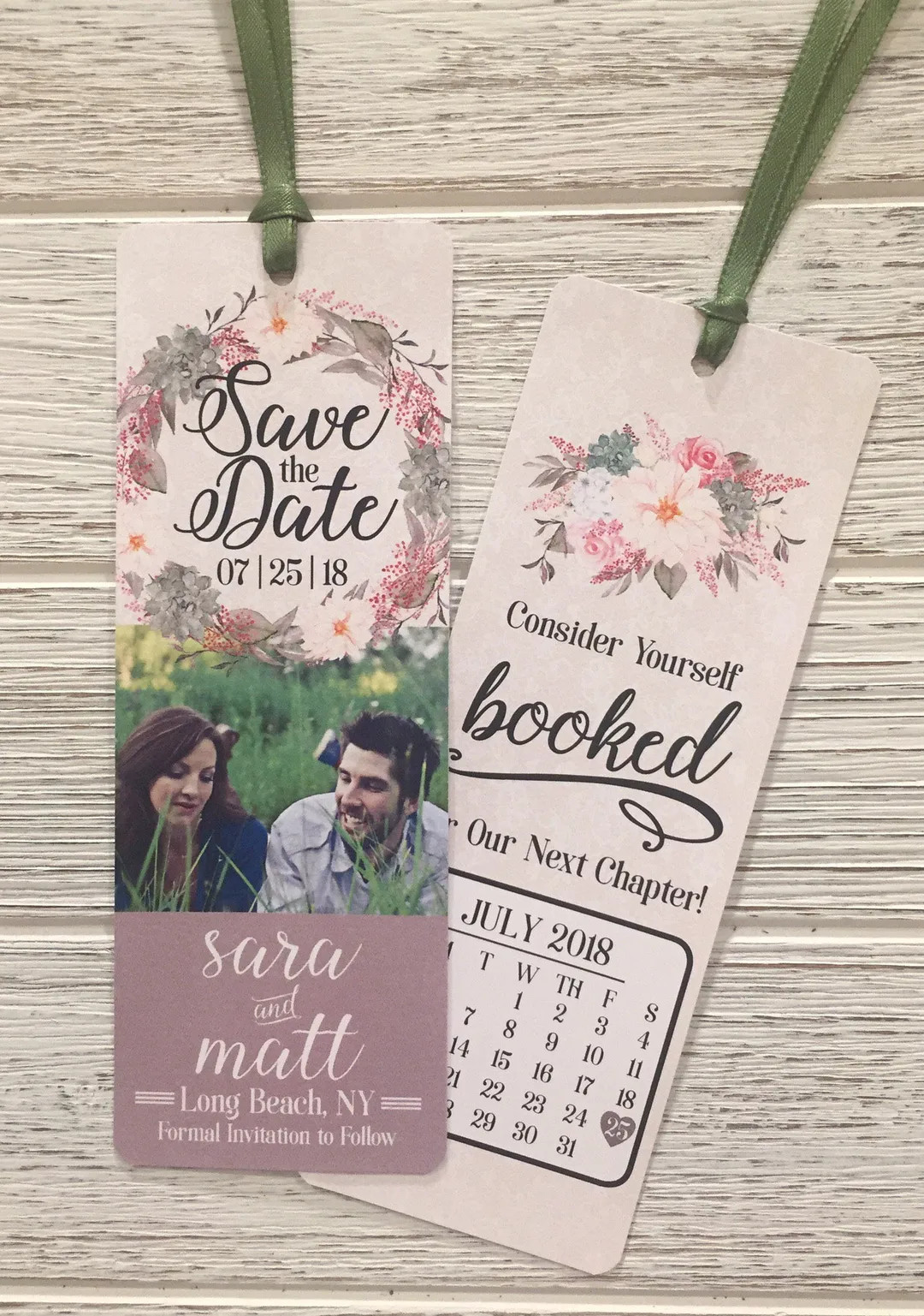 Customized Save the Date Bookmark, Save the Date, Bookmark Invitation, Bookmark Save the Date, Pe... | Etsy (US)