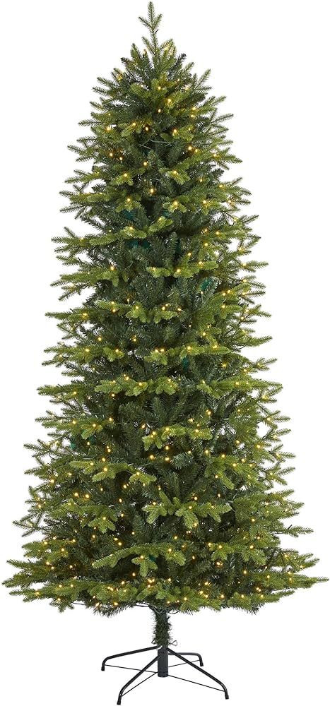 Nearly Natural 8ft. Belgium Fir â€œNatural Lookâ€  Artificial Christmas Tree with 650 Clea... | Amazon (US)