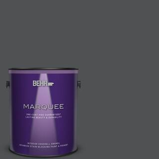 BEHR MARQUEE 1 gal. #PPU18-01 Cracked Pepper One-Coat Hide Eggshell Enamel Interior Paint & Prime... | The Home Depot
