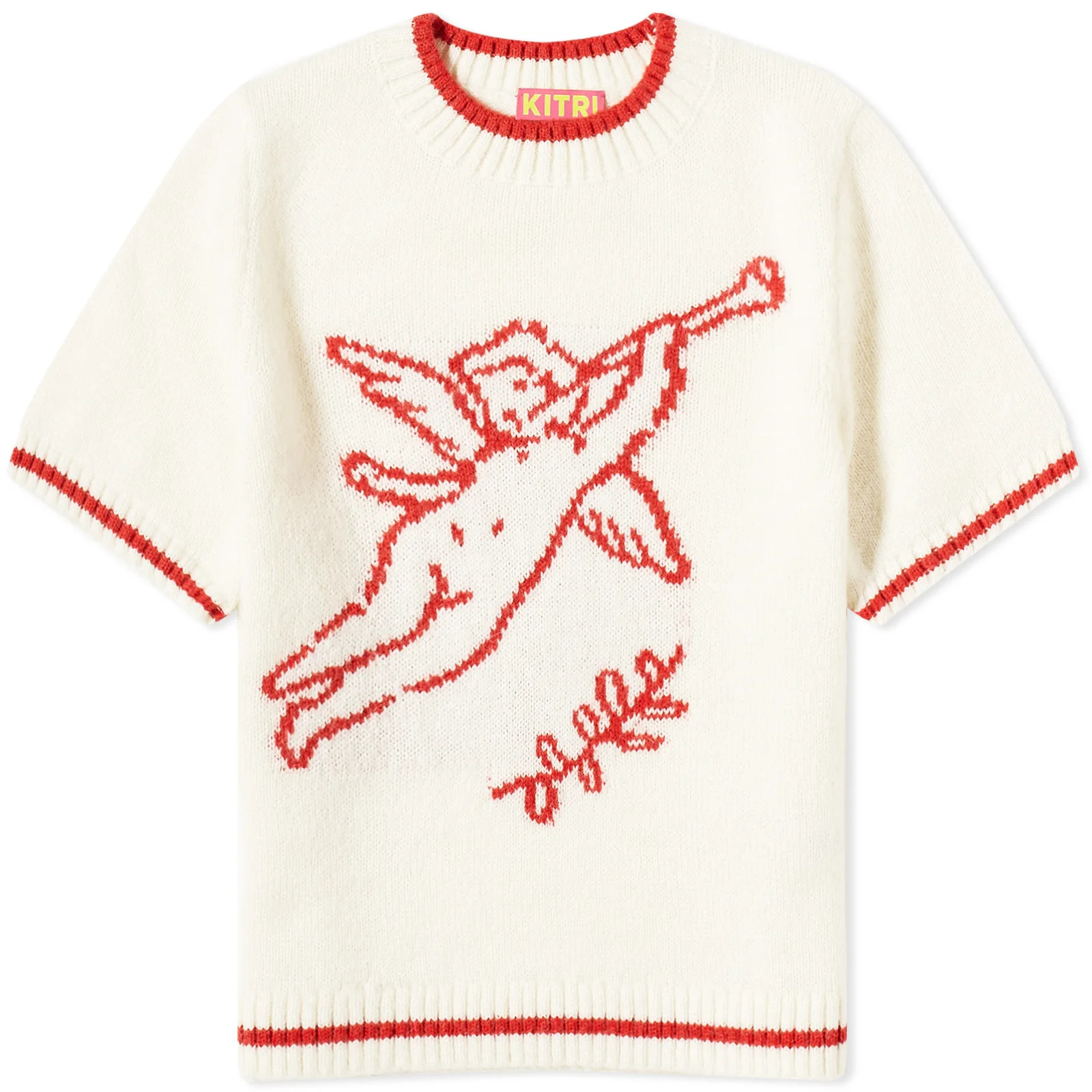 KITRI Ara Red 'Cherub' Knit Top | END. Clothing