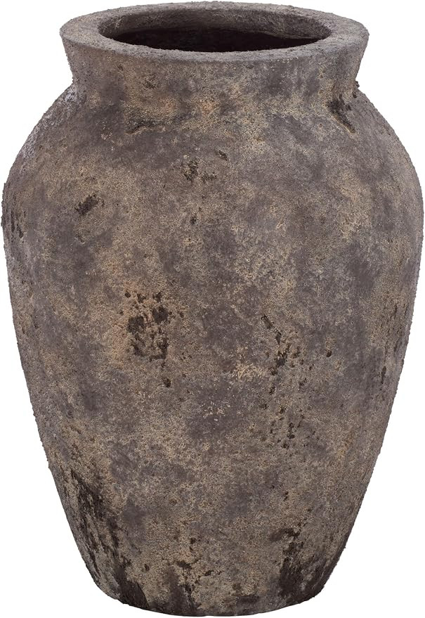 SAFAVIEH Outdoor - Bolton Planter Pot with Drainage - Antique Brown Ficonstone Cement - Weather R... | Amazon (US)