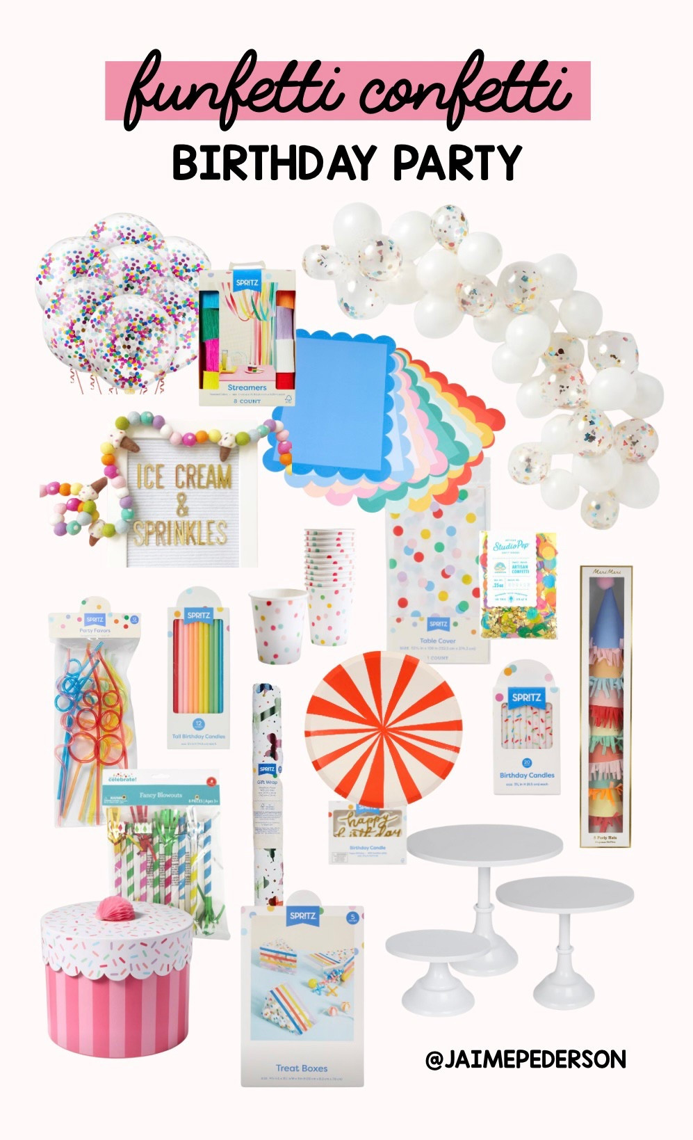 Everything you need to celebrate and throw a funfetti confetti birthday party! Just add cake with all the sprinkles and a few small shop pieces to make it even more special.

#LTKParties #LTKKids #LTKGiftGuide