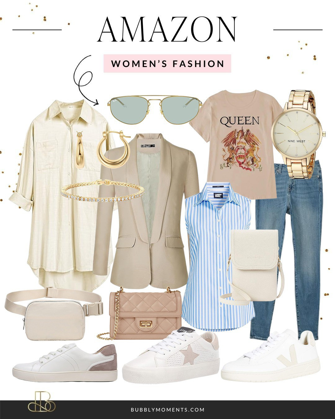 Step into style with the latest women's fashion and accessories from Amazon! We've got everything you need to elevate your wardrobe. Discover fashion-forward pieces that will take your look from day to night effortlessly. Whether you're into classic elegance or bold statement pieces, we have something for every taste and occasion. Complete your outfit with the perfect accessories, from stylish sunglasses to versatile scarves. Shop now and unleash your inner fashionista with Amazon's unbeatable selection! #LTKstyletip #LTKfindsunder100 #LTKfindsunder50 #WomensFashion #FashionAccessories #AmazonFinds #StyleInspiration #Fashionista #TrendAlert #ShopNow #OOTD #FashionGoals #TrendyLooks #ChicStyle #FashionForward #OutfitInspiration #ShopTilYouDrop #FashionEssentials #MustHave #Stylish #Accessories #FashionStatement #DressToImpress #FashionAddict #Fashionable #Shopaholic #DiscoverFashion #FashionTrends #AmazonStyle

