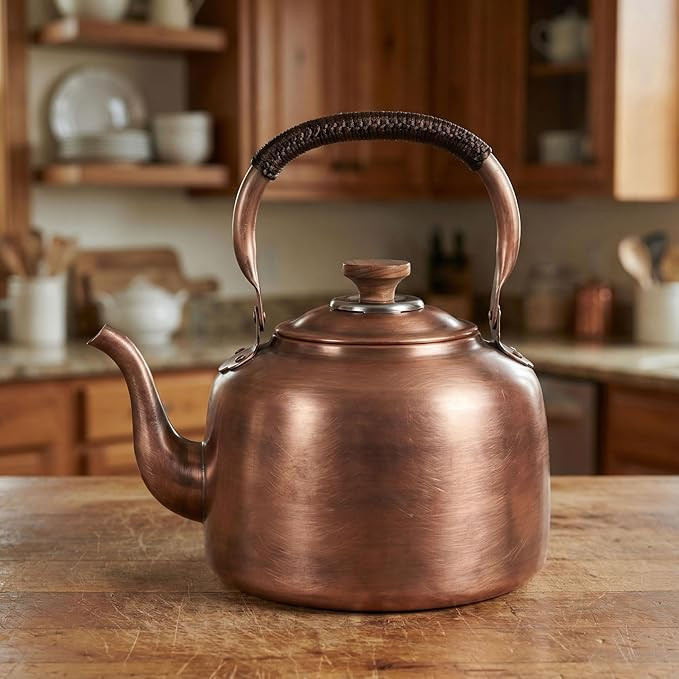 Tea Kettle Stovetop Whistling Copper Tea Pot for Stove 3.2QT Teapot Kettle Stovetop with Loud Whi... | Amazon (US)