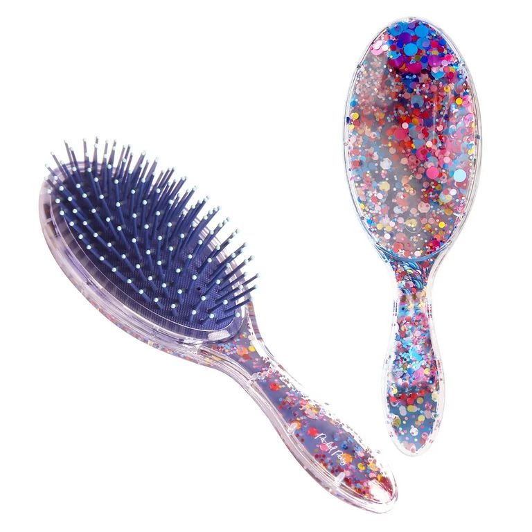 Packed Party Throw Confetti Detangling Hair Brush, Multicolor, Nylon Teeth | Walmart (US)