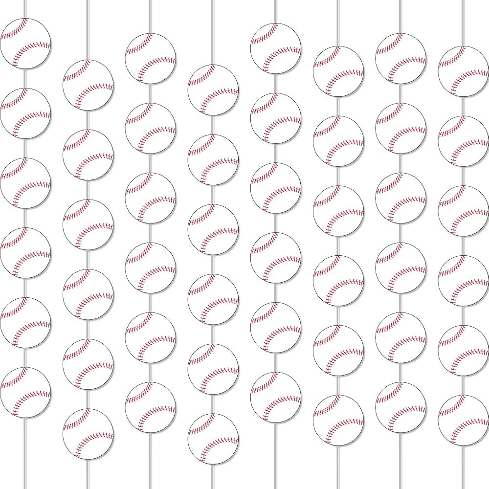 8 Packs Baseball Party Banners Baseball Garland Kit Baseball Hanging Swirl Baseball Party Supplie... | Amazon (US)