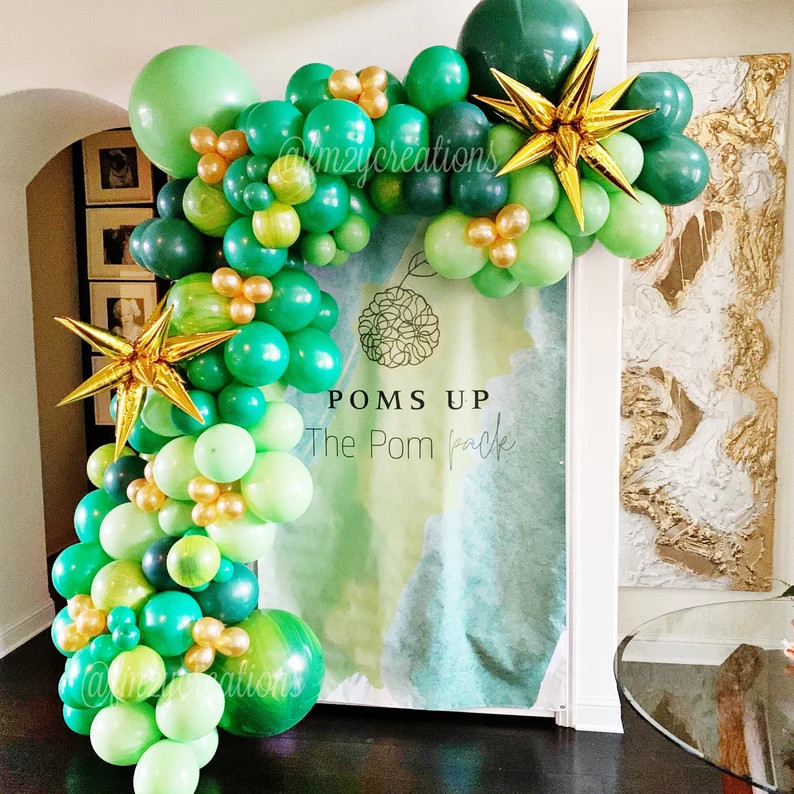 GREEN Balloon Garland Green and Gold Balloon Garland Arch Kit |  St Patricks Day Green Baby Showe... | Etsy (US)