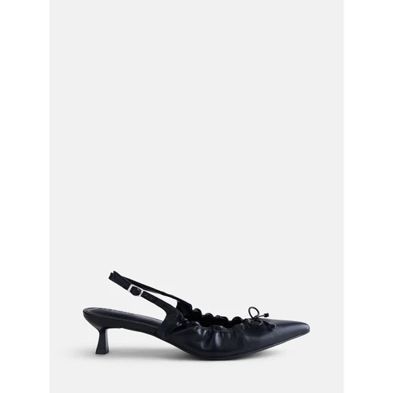 Scenario Women's Scrunch Slingback Heels | Walmart (US)