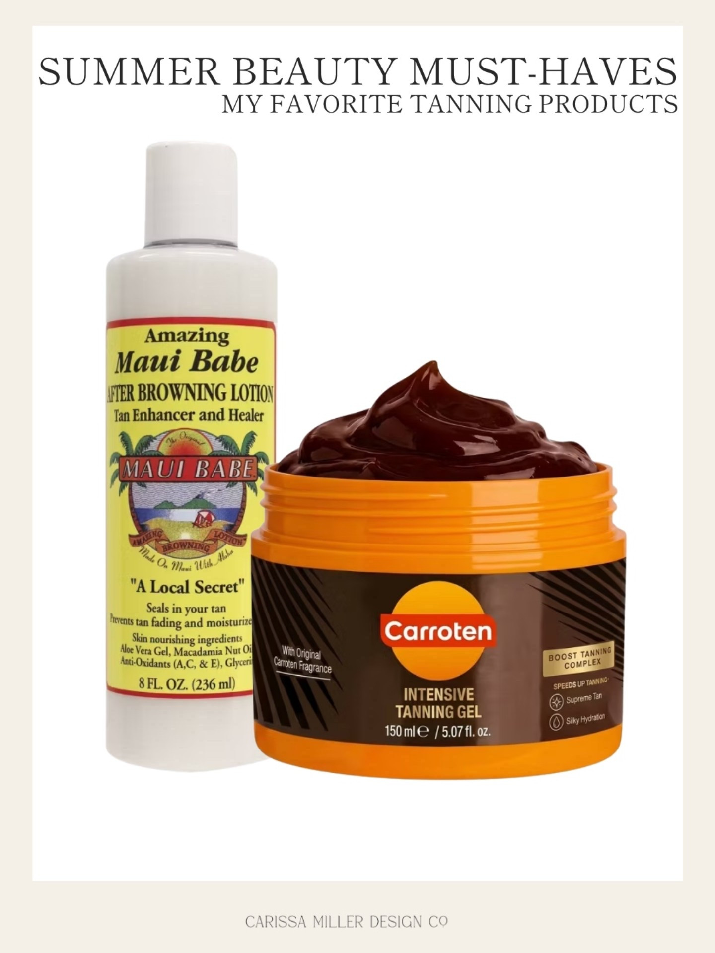 Trust me when I say these are the BEST tanning products out there.