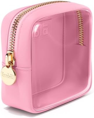 Embla London Makeup Bag Cosmetic Case, Clear Zipper Make Up Pouch and Toiletry Travel Tote, Cute ... | Amazon (US)