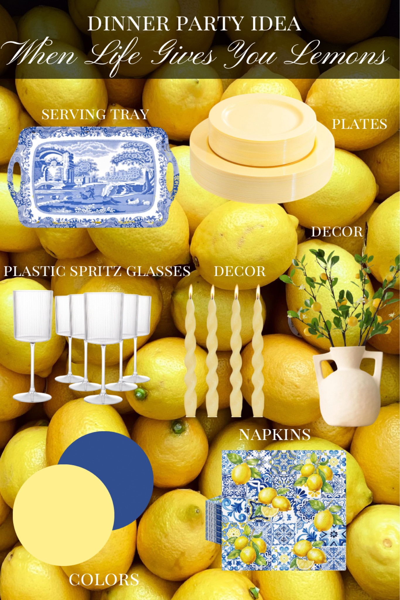 When life gives you lemons… you throw a lemon themed party🍋

Sunset Spritz is one of the cutest dinner party ideas!! I’m obsessed with this theme & the colors!

Dinner party
Dinner party ideas
Dinner party themes
Lemon dinner party
Lemon party themee
Table scape
Table setting
Dinner party decor
Dinner party inspo
Dinner party menu 
Dinner party menu ideas
Dinner party ideas for adults
Dinner party table setting
Dinner party photo ideas 

#LTKParties #LTKSeasonal