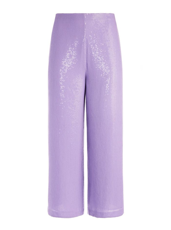 ELBA SEQUIN HIGH WAISTED ANKLE PANT | Alice + Olivia