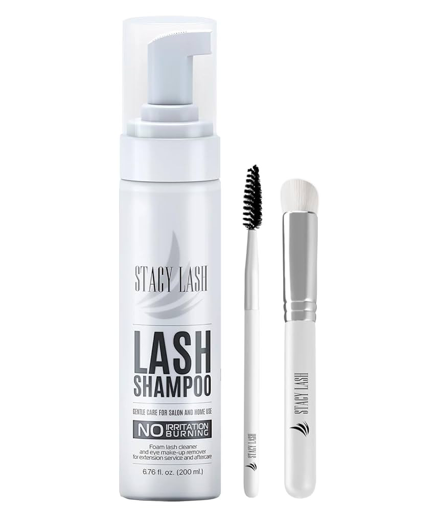 STACY LASH 6.76 fl.oz / 200ml Eyelash Extension Shampoo + Brush/Eyelid Foaming Cleanser/Wash for ... | Amazon (US)
